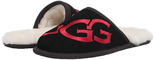 UGG mens Scuff Logo Slipper, Black, 15 US