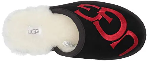 UGG mens Scuff Logo Slipper, Black, 15 US