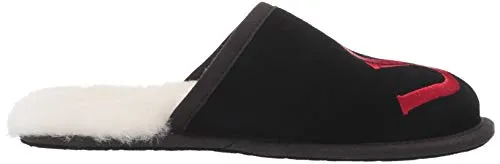 UGG mens Scuff Logo Slipper, Black, 15 US