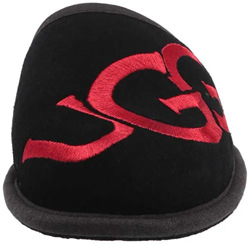 UGG mens Scuff Logo Slipper, Black, 15 US
