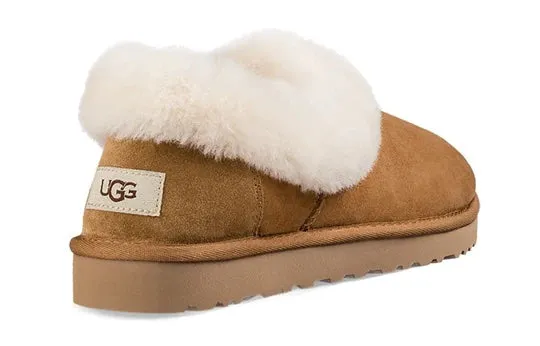 UGG NITA SUEDE GENUINE SHEARLING SLIPPERS