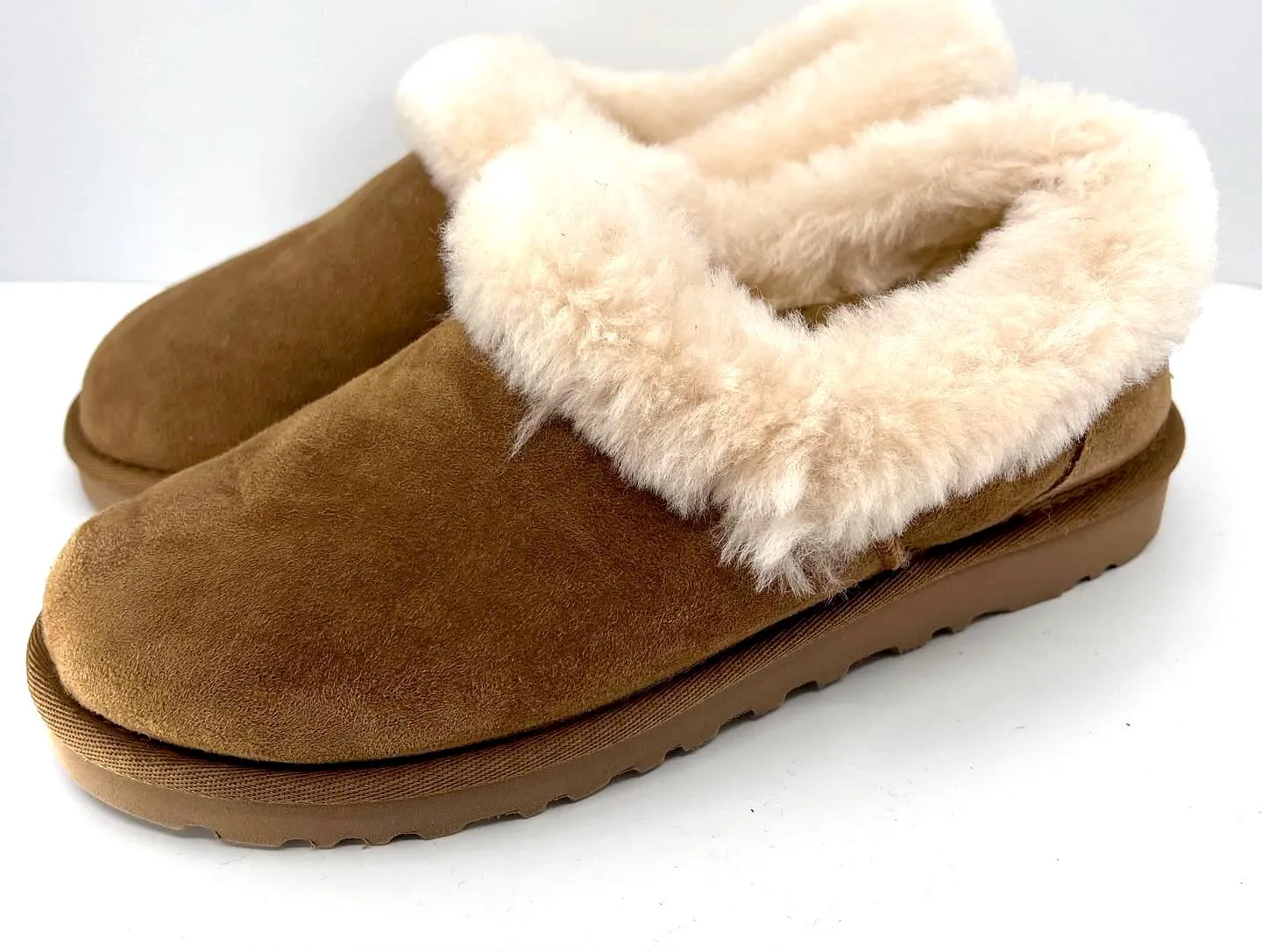 UGG NITA SUEDE GENUINE SHEARLING SLIPPERS