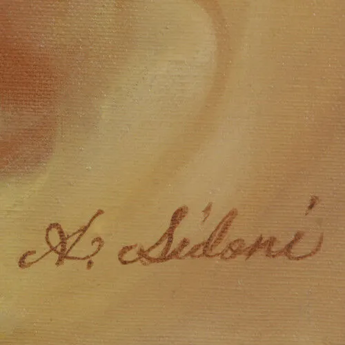 Untitled (Nude w/ Necklace) By Anthony Sidoni Signed Oil on Canvas 36"x24"