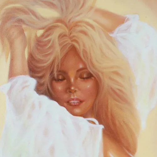 Untitled (Woman with Open White Blouse) By Anthony Sidoni Oil on Canvas 36"x24"