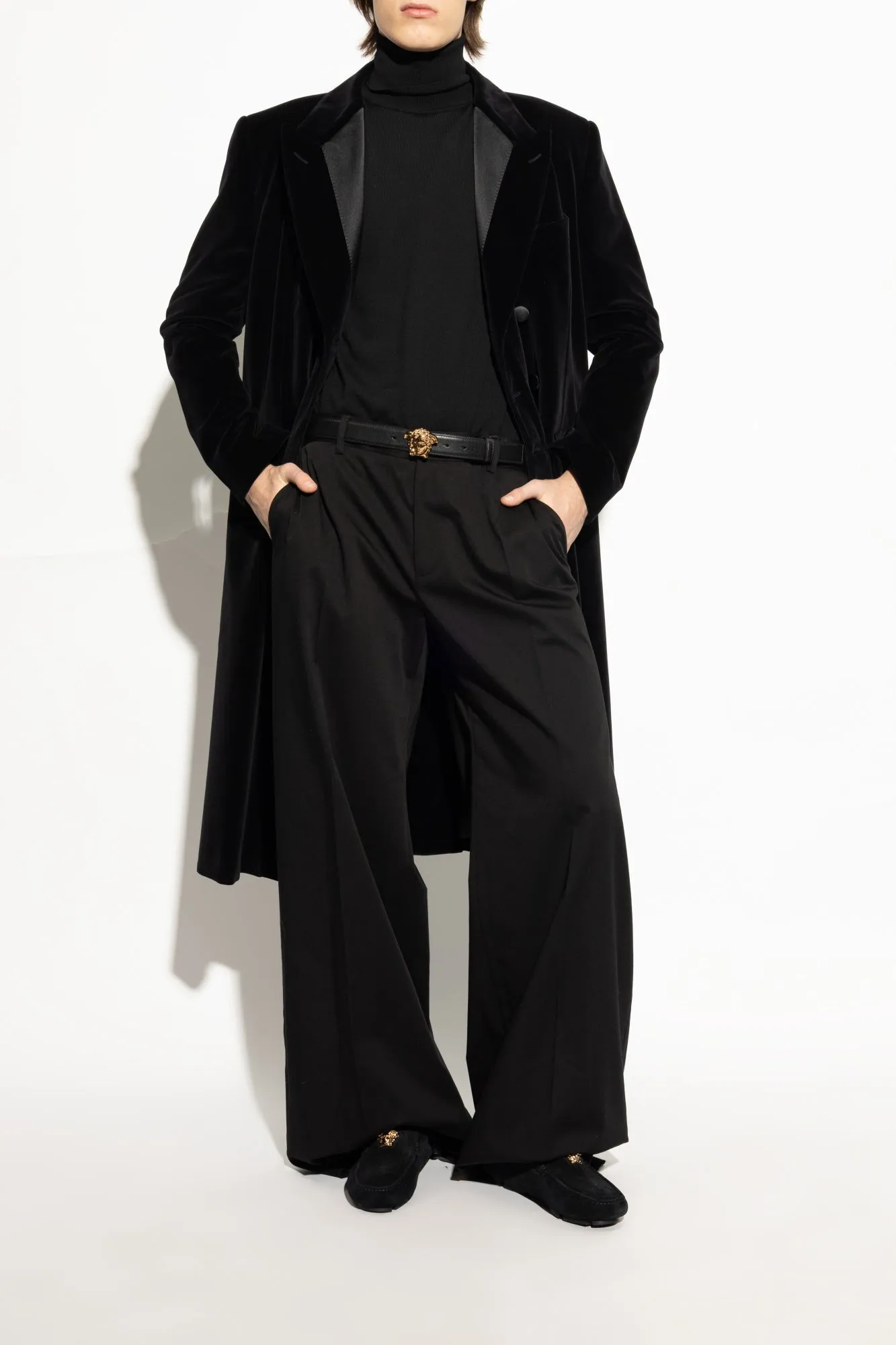 Versace ‘La Greca’ moccasins in BLACK - 41