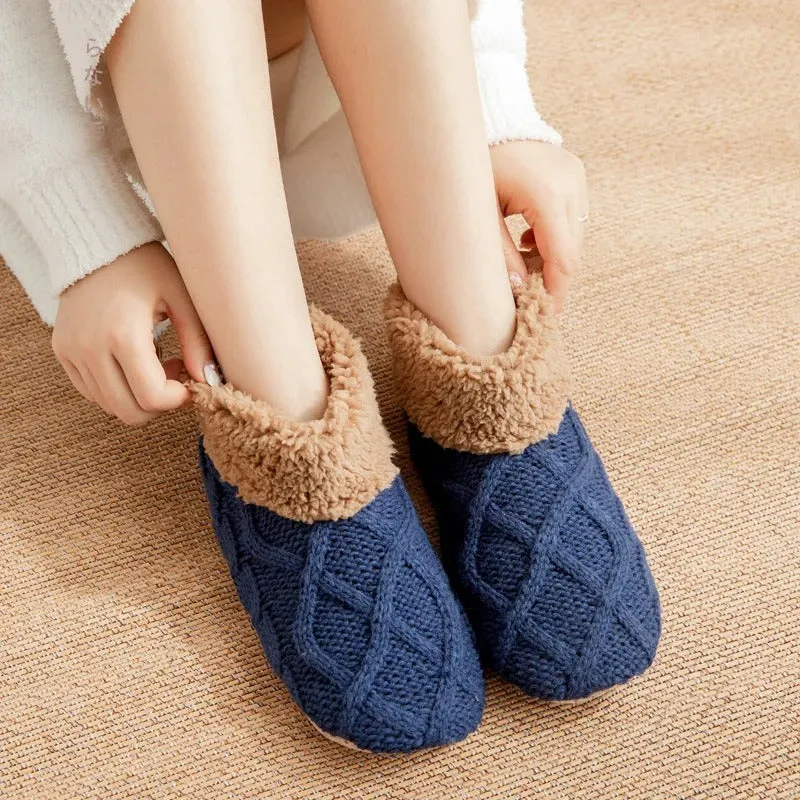 VilyVital™ Thermal Fluffy Non-Slip Home Winter Warm Slipper Socks – Women Short Cotton: