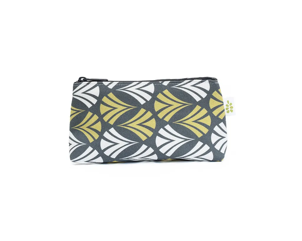 Waltz Zipper Mini Pouch – Moss Green (8" x 4.5" x 2")