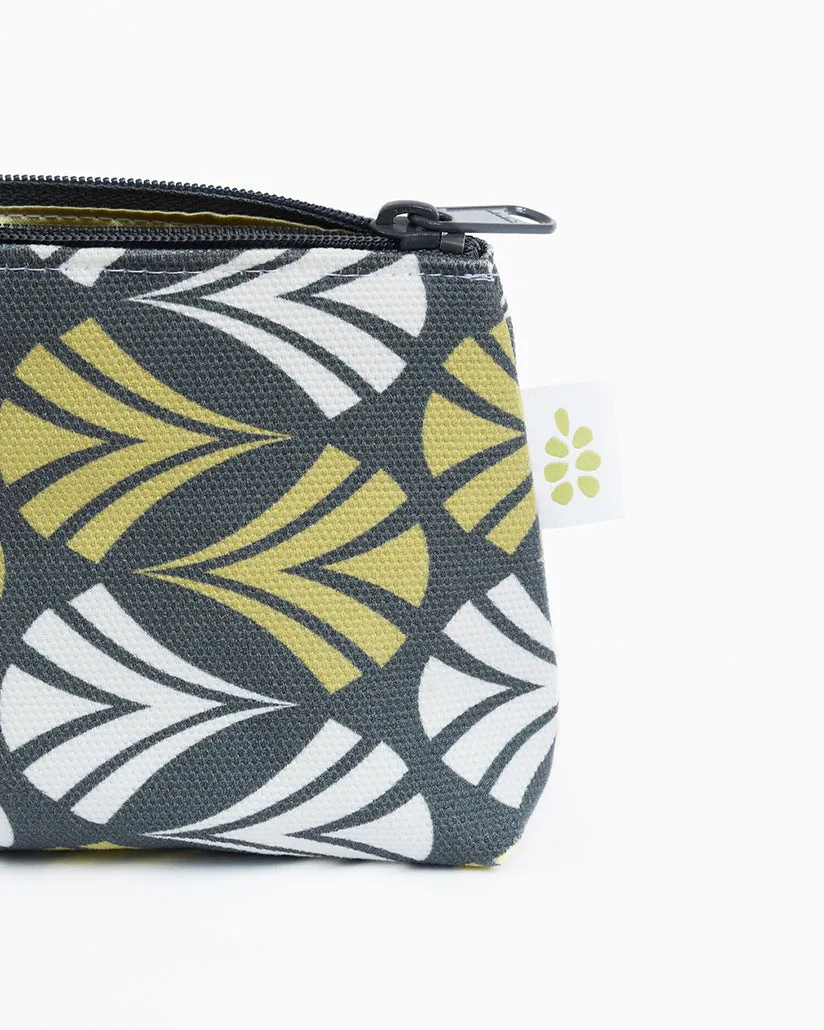 Waltz Zipper Mini Pouch – Moss Green (8" x 4.5" x 2")