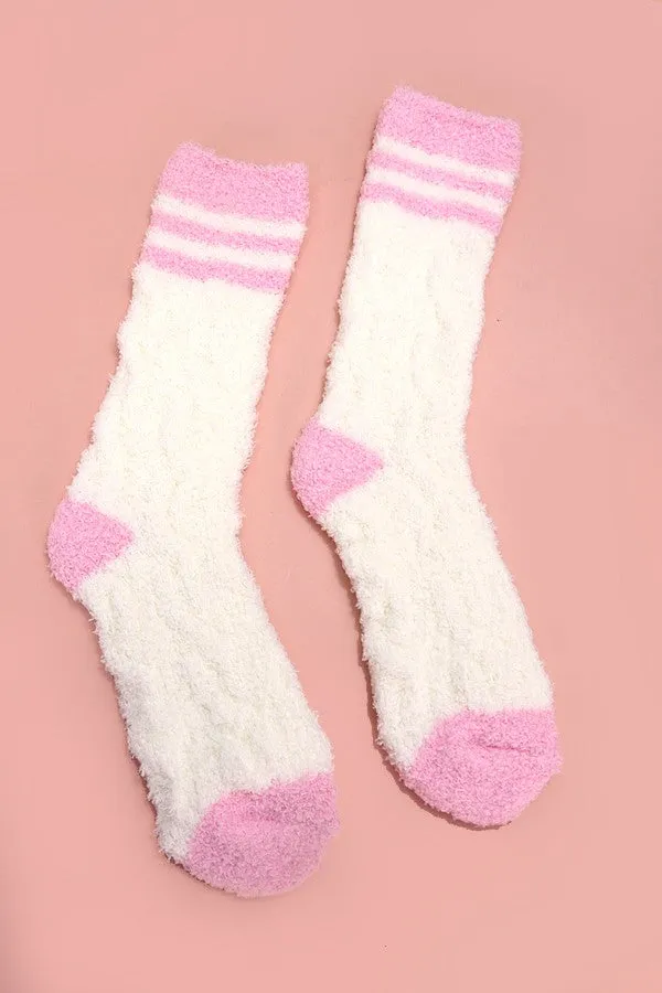 WARM CHINLON SOFT FLEECE FUZZY SOCKS | 40S02055