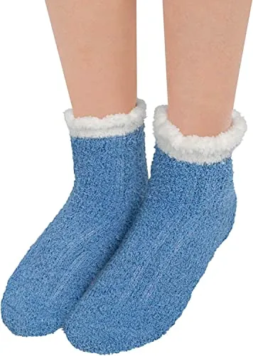 Warm Cozy Socks for Girls Women's Fluffy Socks, Colorful Indoors Slipper Socks Fuzzy Socks, Cozy Gifts for Women 5 Pairs