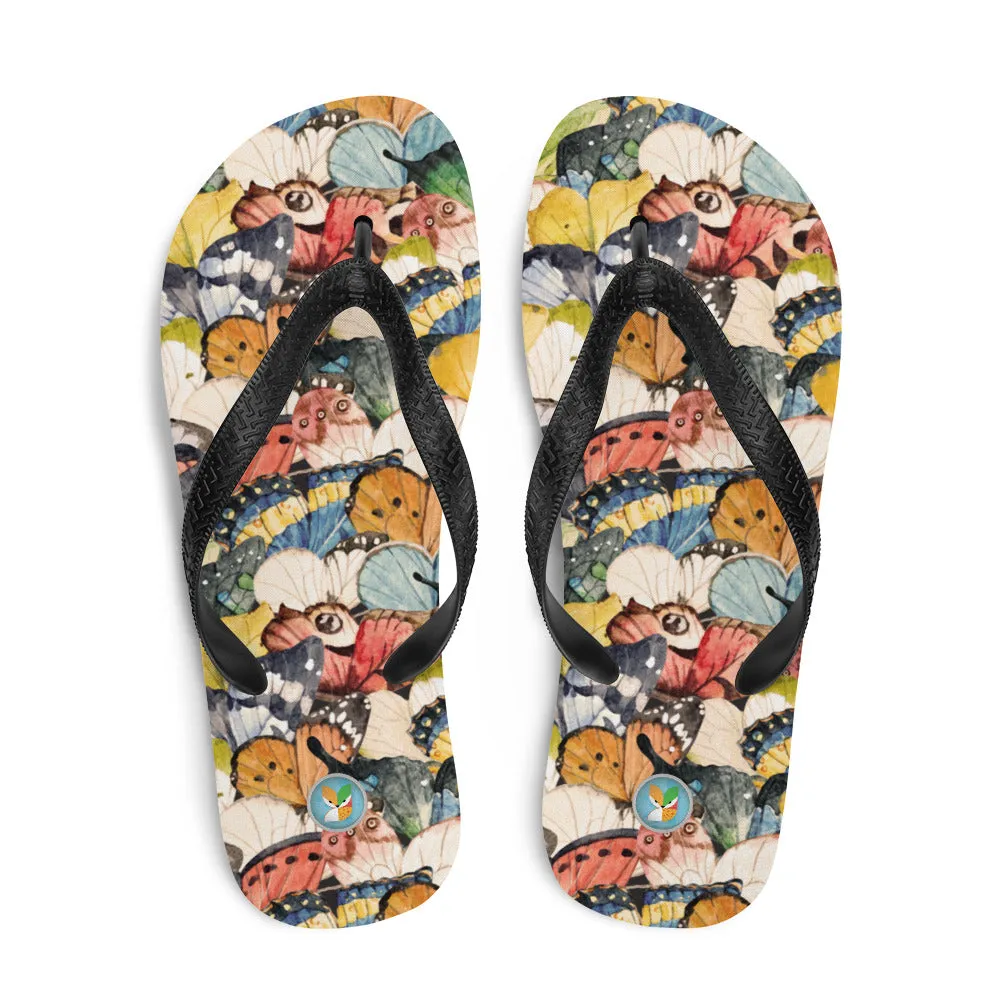 Watercolor Butterflies - Flip-Flops