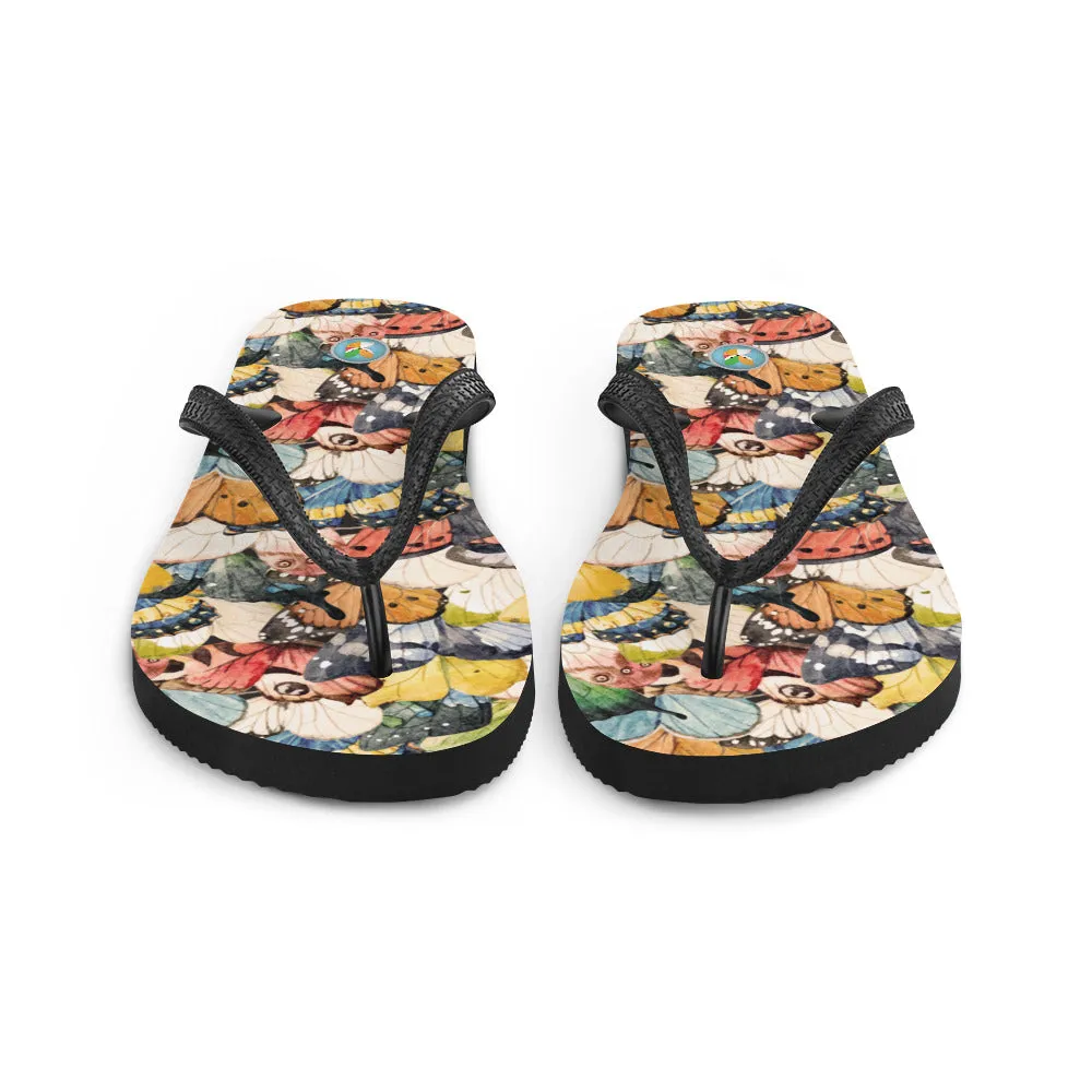 Watercolor Butterflies - Flip-Flops