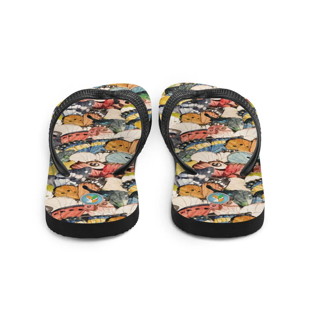 Watercolor Butterflies - Flip-Flops