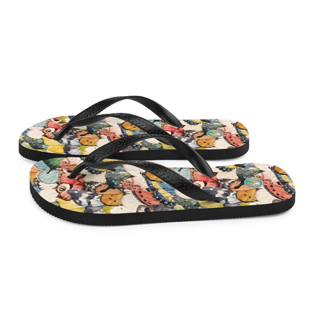 Watercolor Butterflies - Flip-Flops