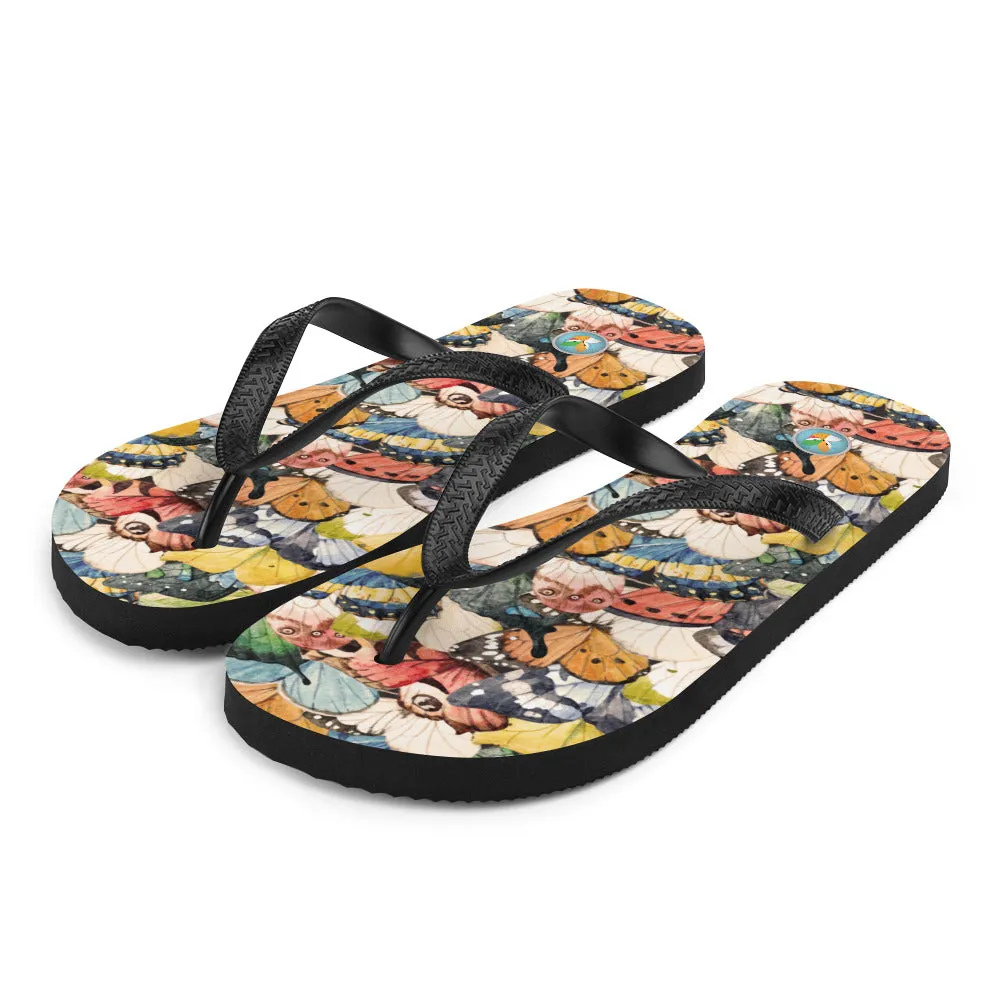Watercolor Butterflies - Flip-Flops