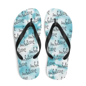 Wave Flip-Flops (Blue Tie-Dye)