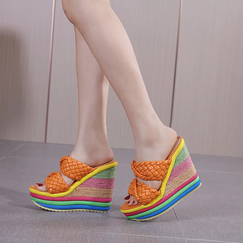 Wedge Rainbow Sandals