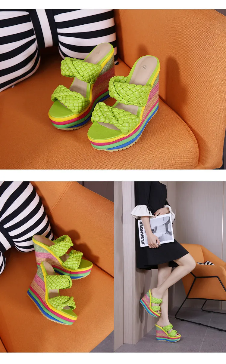 Wedge Rainbow Sandals