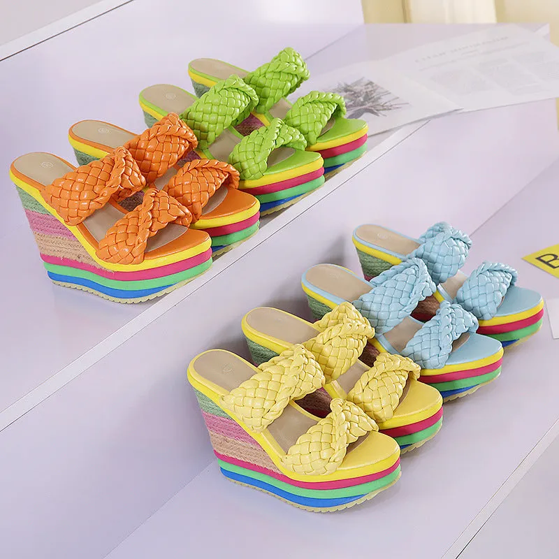 Wedge Rainbow Sandals