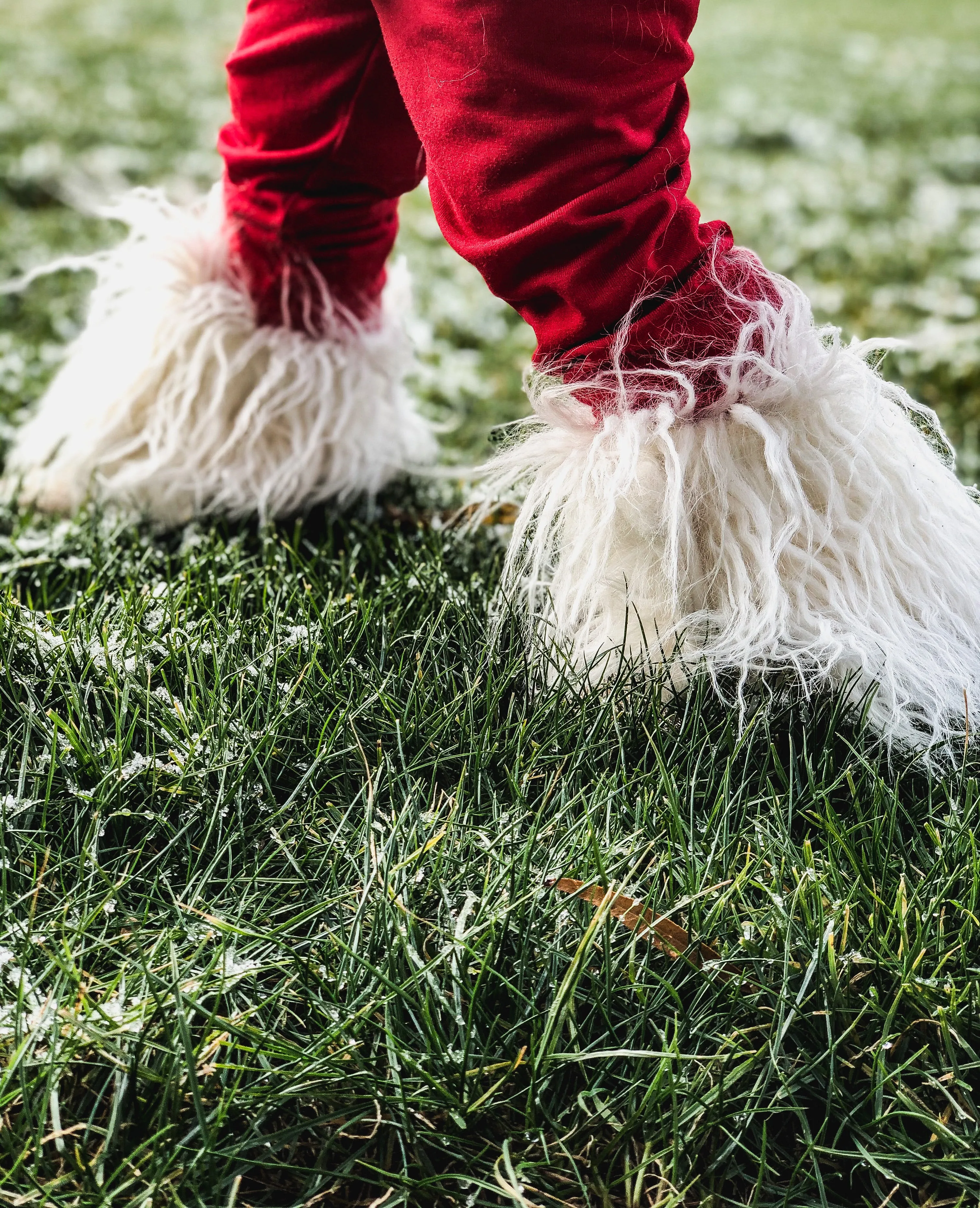 White Fuzzy Boots