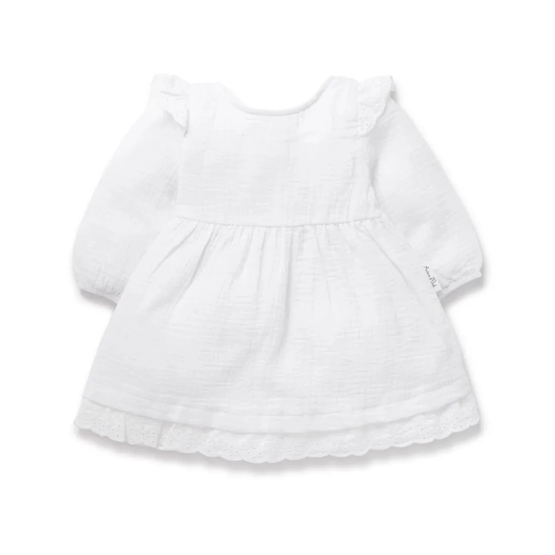 White Muslin Flutter Dress