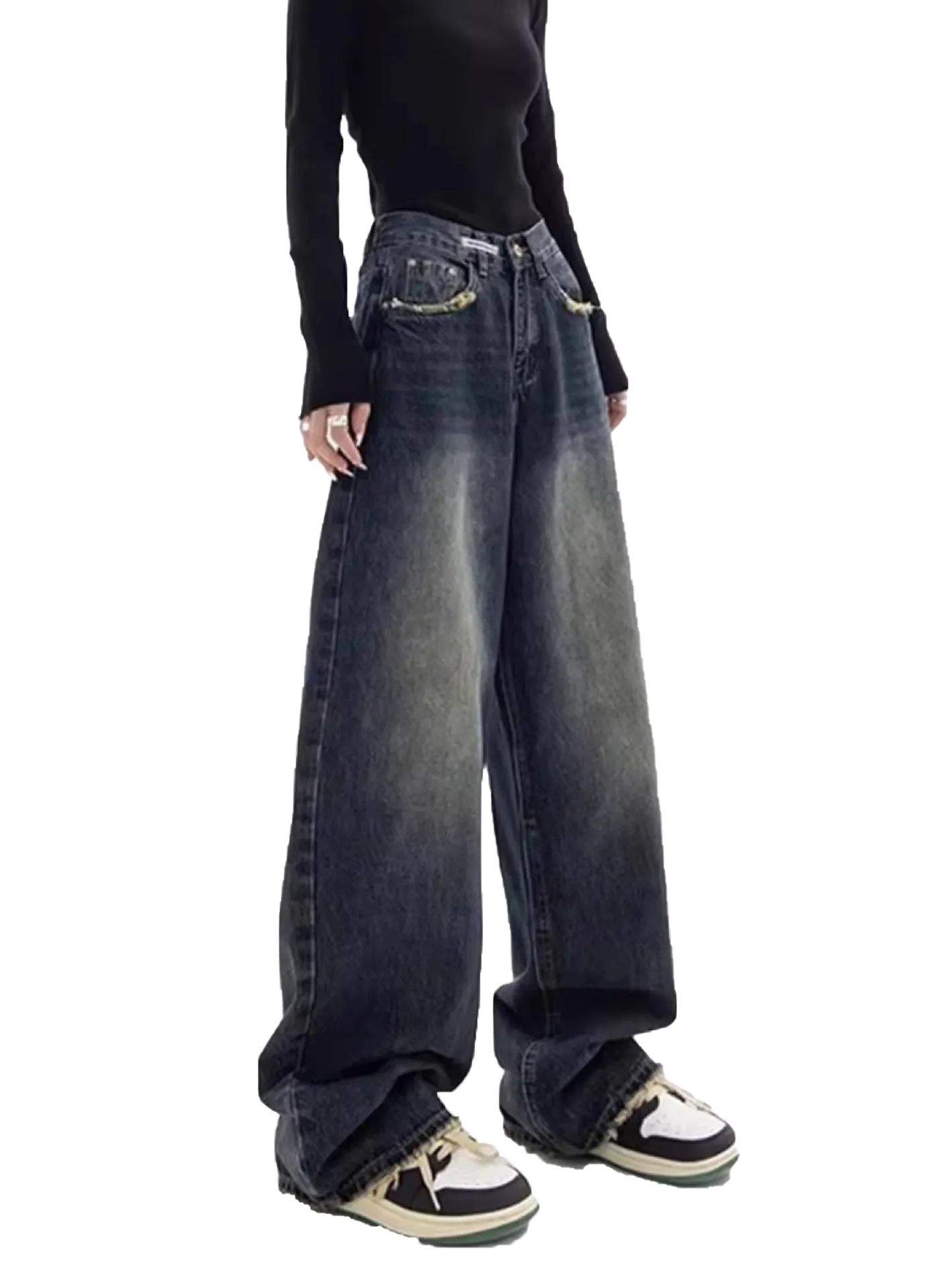 Wide-leg jeans-D128 | Inspanda