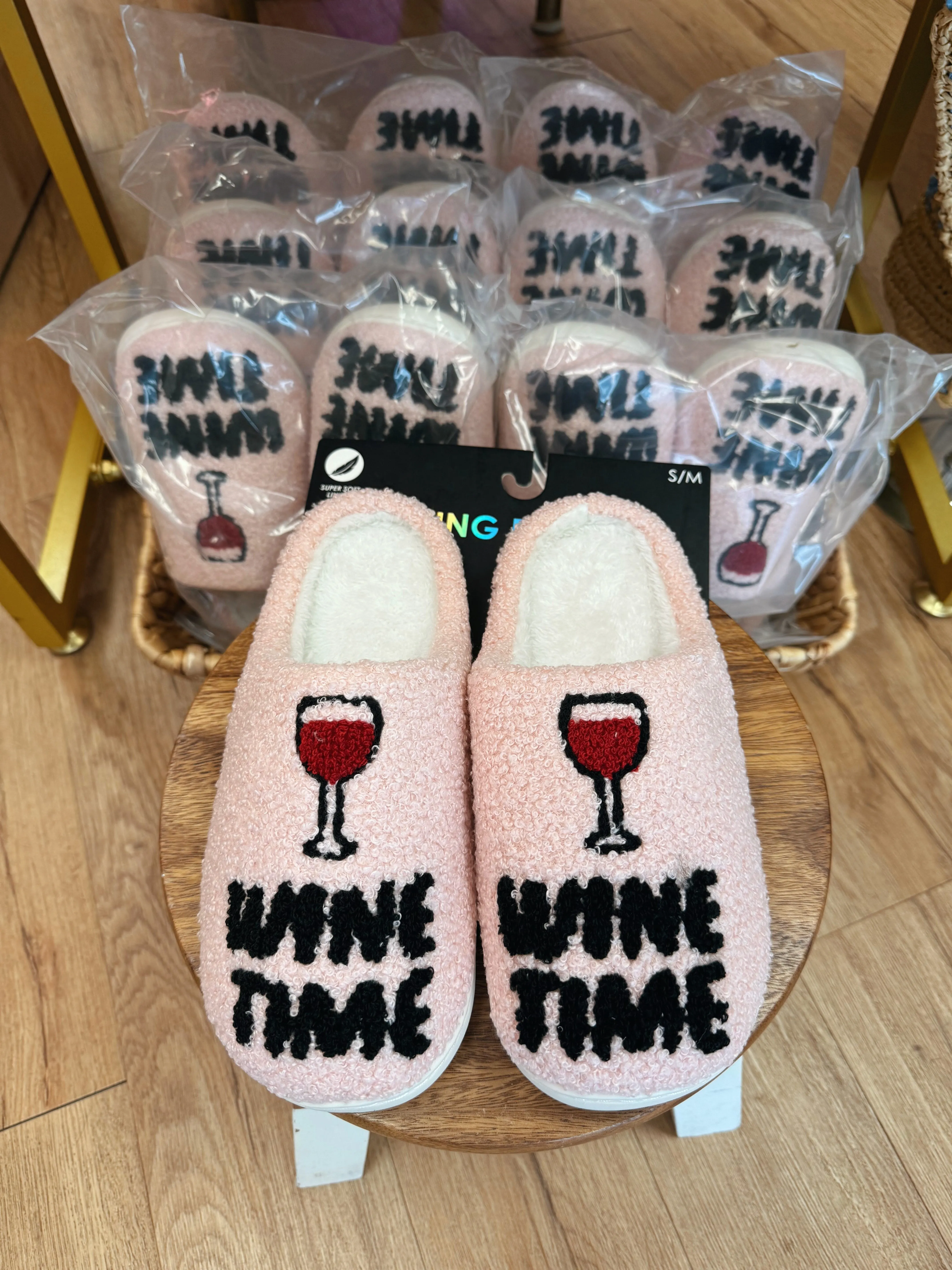Wine Time Slippers