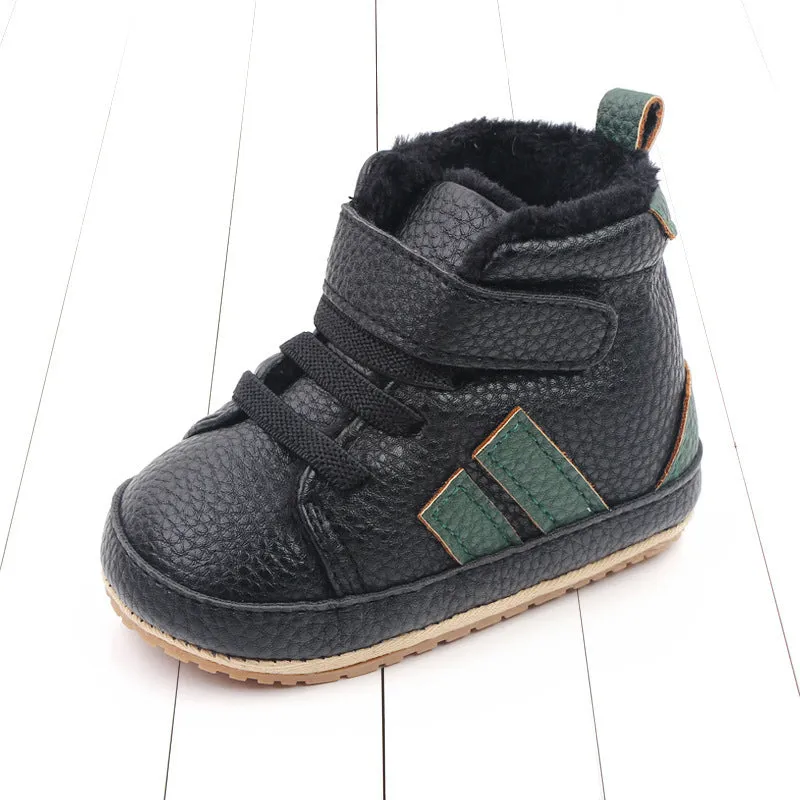 Winter Fleece-lined Baby Cotton-padded Shoes High-top
