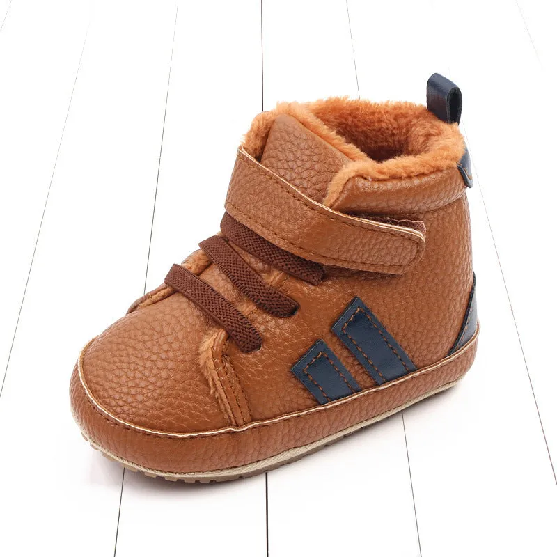 Winter Fleece-lined Baby Cotton-padded Shoes High-top