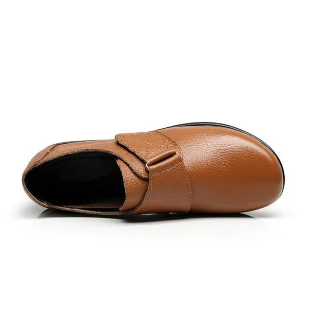 Women Flats Leather Shoes Moccasins Mother Loafers