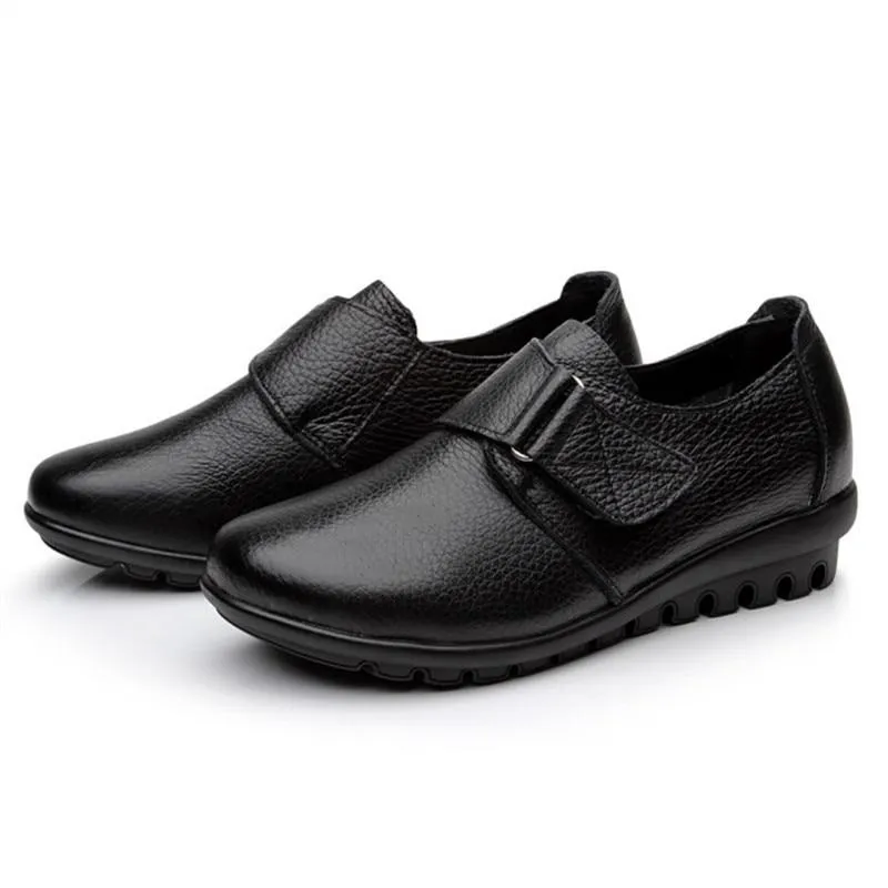 Women Flats Leather Shoes Moccasins Mother Loafers