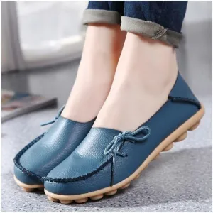 Women Flats Soft Genuine Leather Shoes Women Moccasins Shallow Casual Shoes