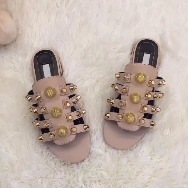 Women Leather Straps Flat Sandals Summer Hot Dress Shoes