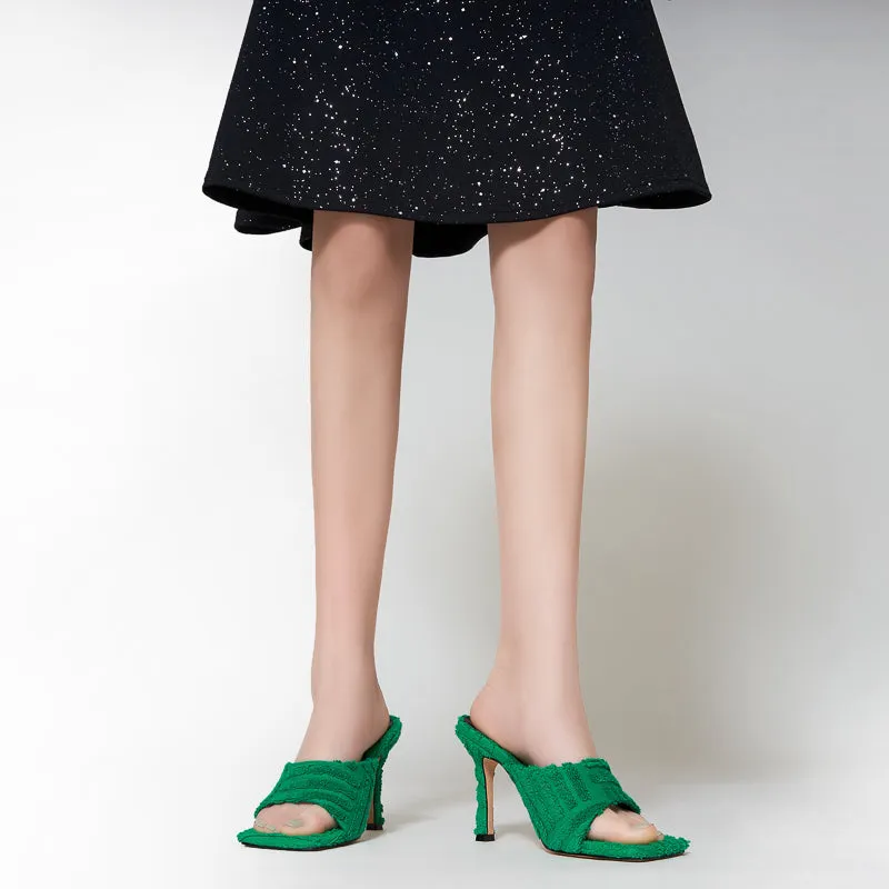 Women Open Slippers Peep Toe stilettos Heels