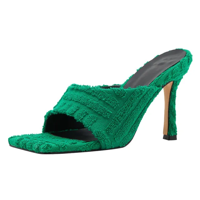 Women Open Slippers Peep Toe stilettos Heels
