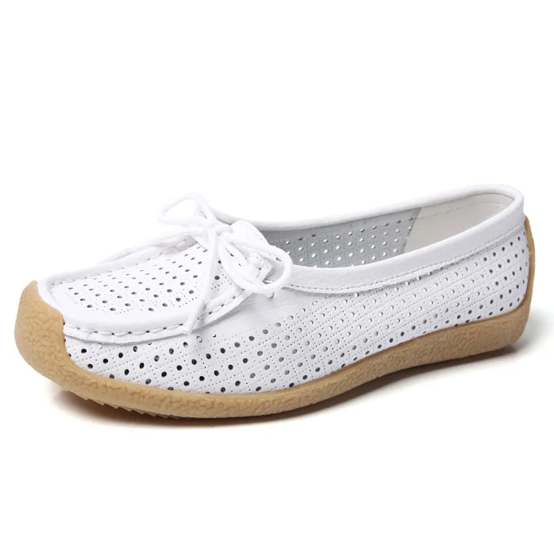 Women's Loafers Breathable Slip On Flat Moccasins Shoes