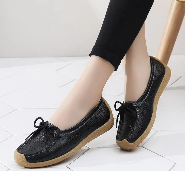 Women's Loafers Breathable Slip On Flat Moccasins Shoes