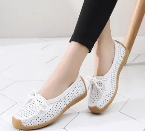 Women's Loafers Breathable Slip On Flat Moccasins Shoes