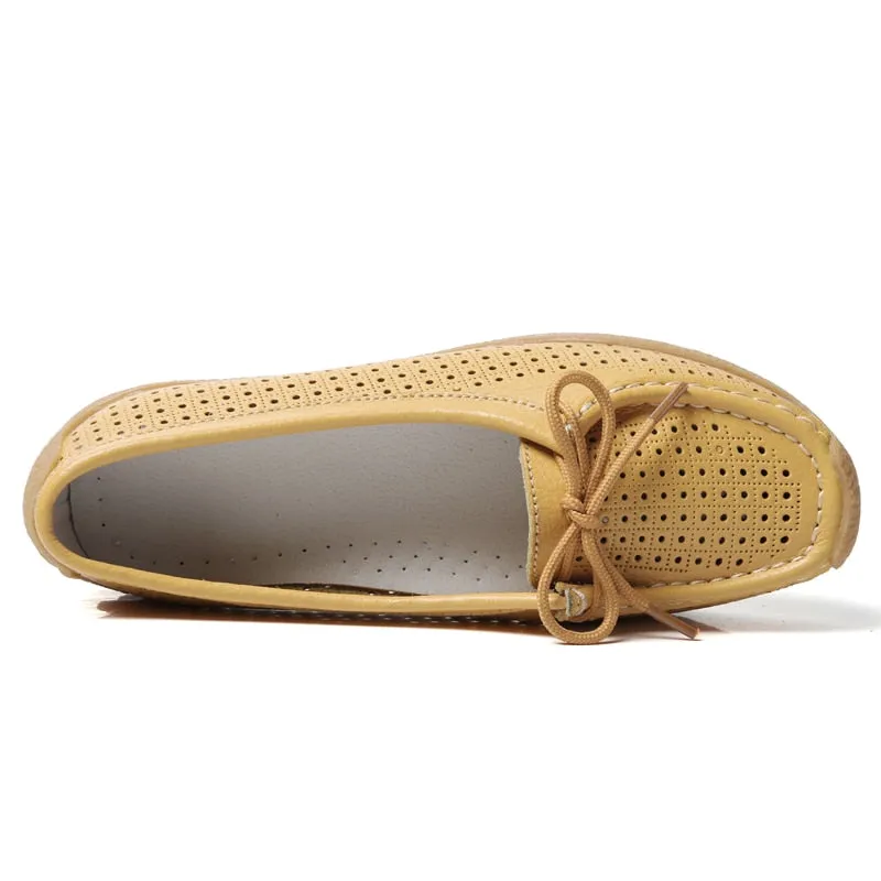 Women's Loafers Breathable Slip On Flat Moccasins Shoes