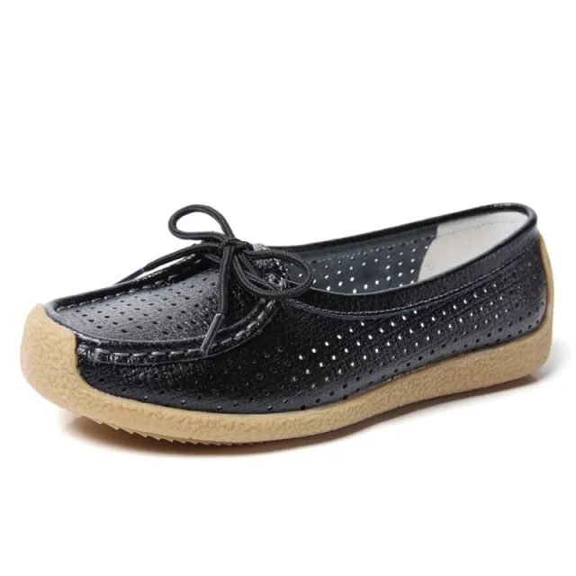 Women's Loafers Breathable Slip On Flat Moccasins Shoes