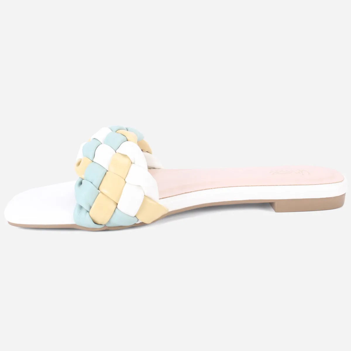 Womens "AMUNET" Braided Open Toe Summer Slippers