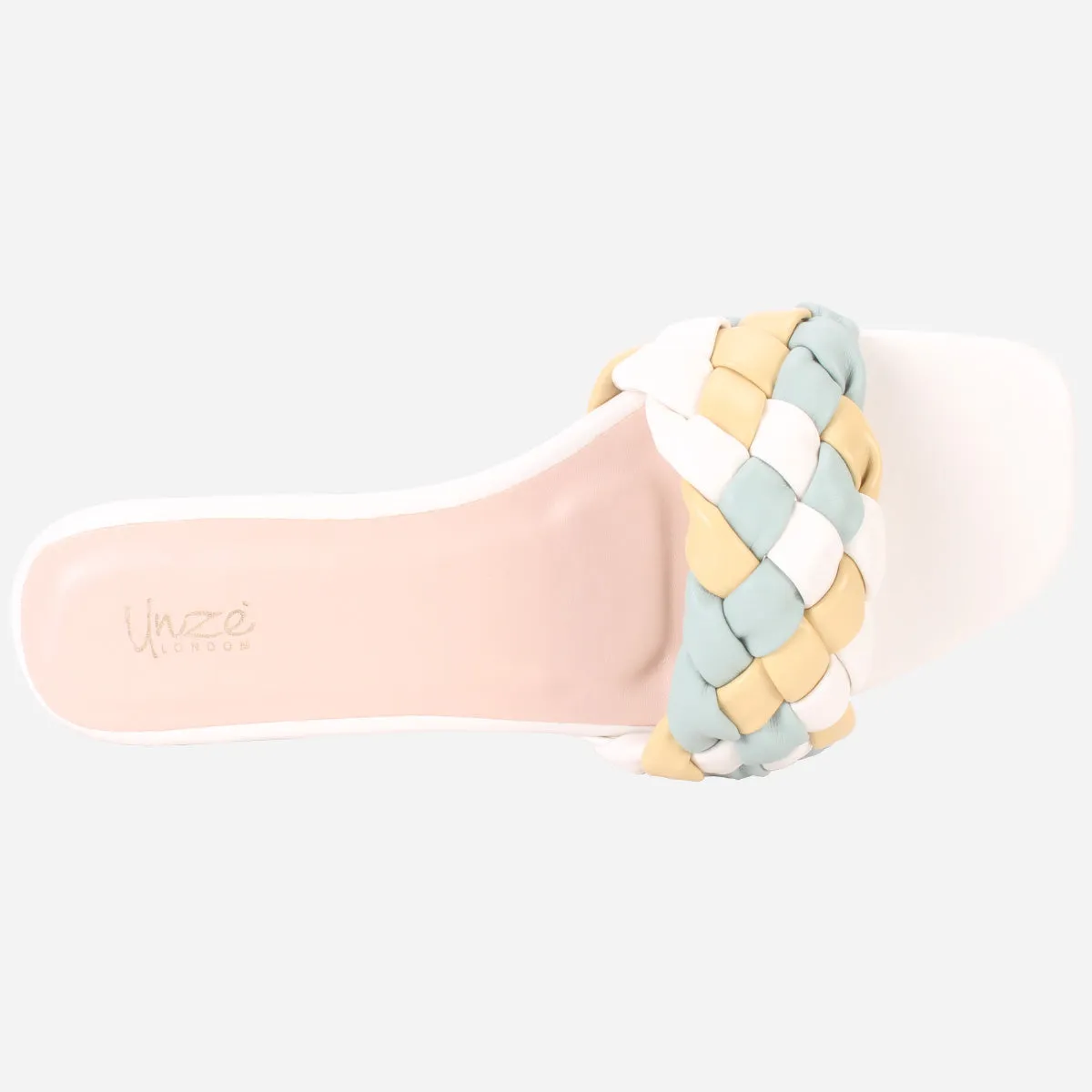 Womens "AMUNET" Braided Open Toe Summer Slippers
