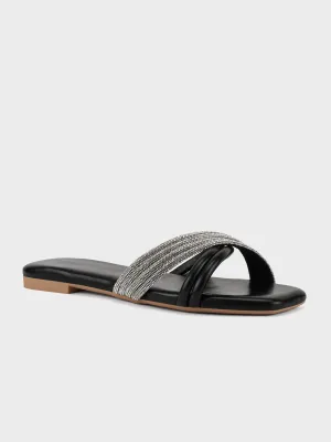 Womens "CELLA" Crossover Stylish Slippers