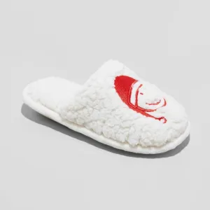 Wondershop Kids Girls Holiday Santa Happy Face Scuff Slippers 88897549