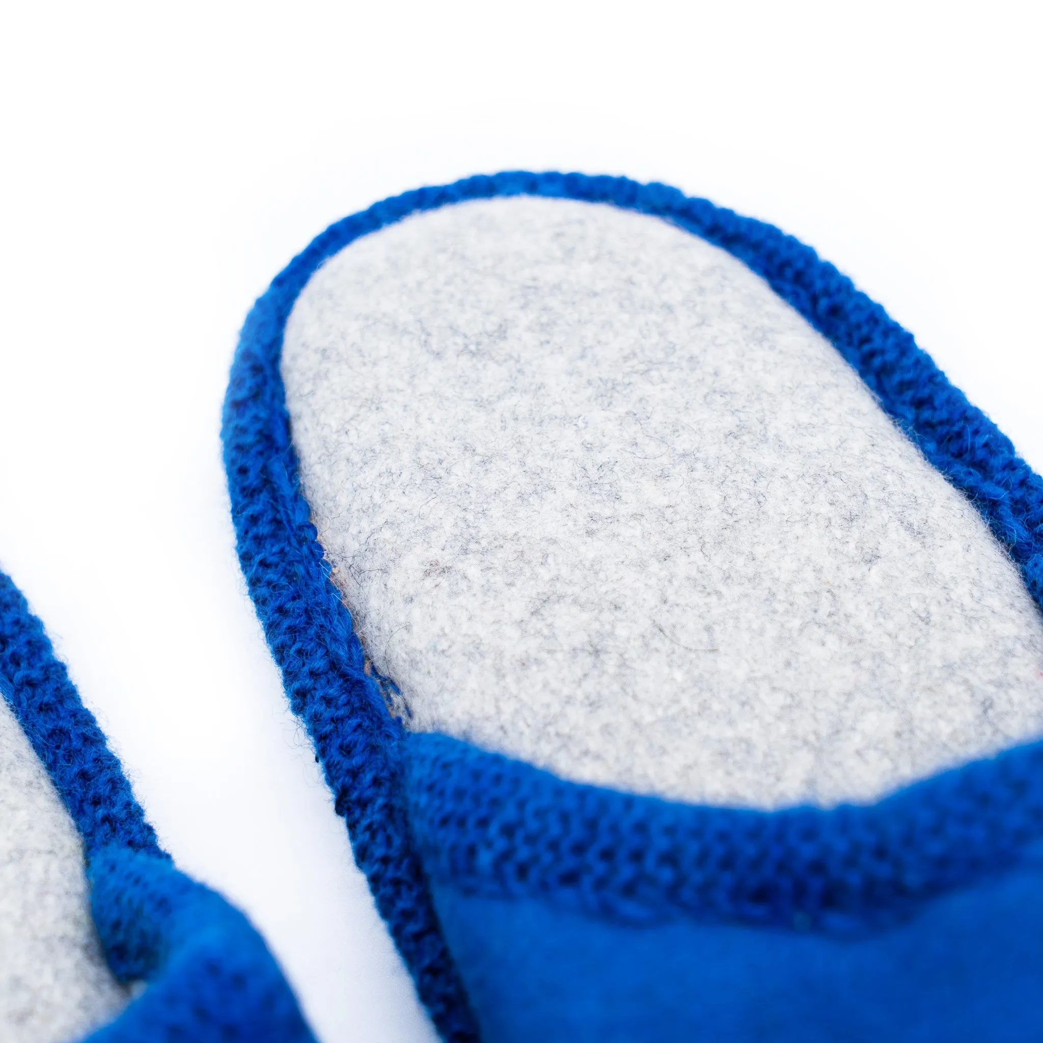 Wool Felt House Slippers With Non Slip Soles