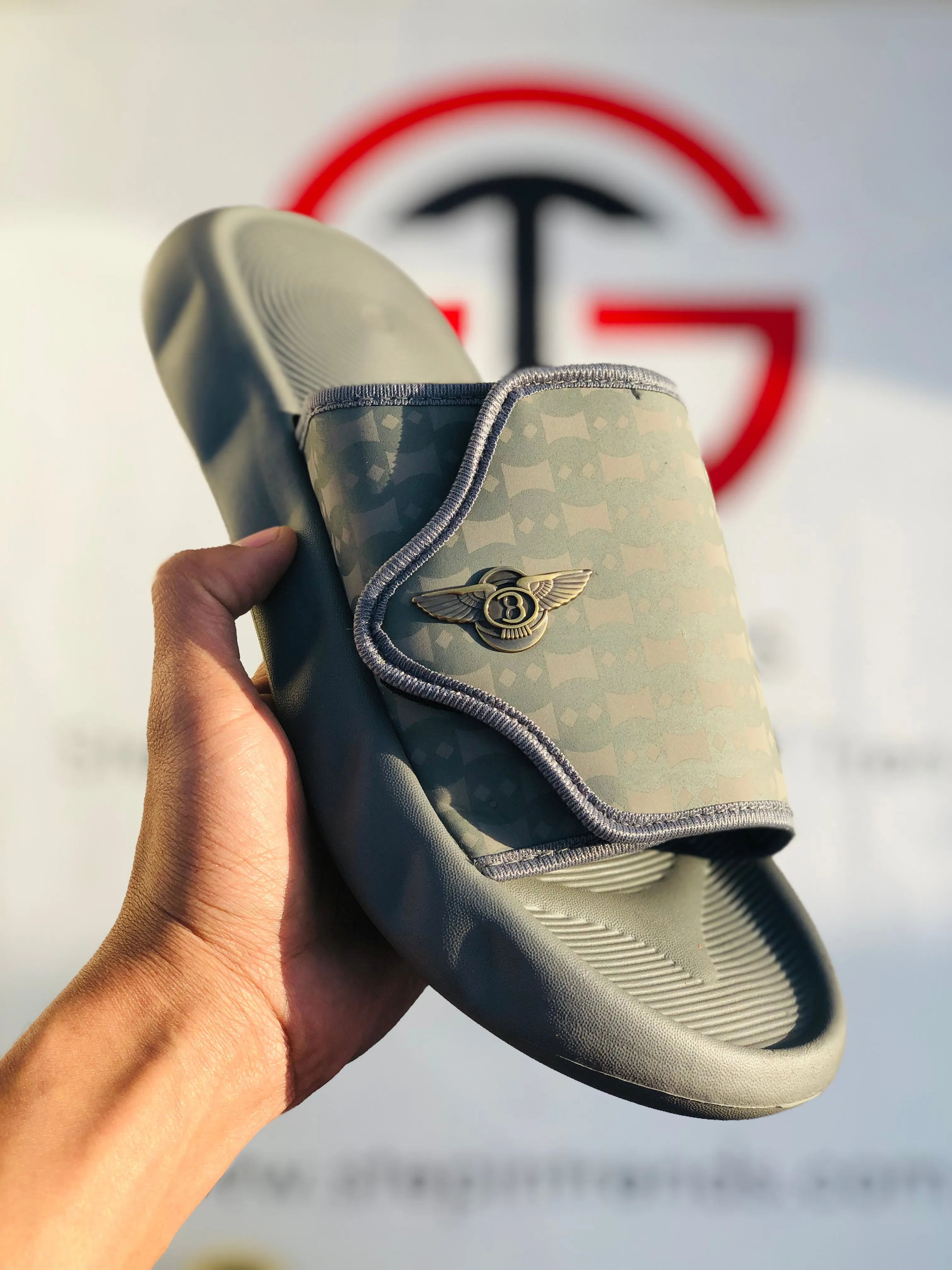 X sport Slippers-Grey