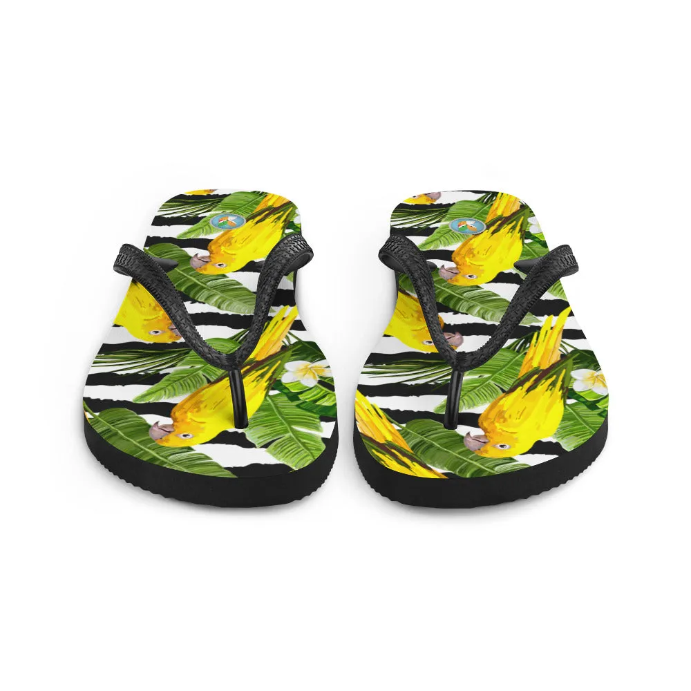 Yellow Parrots - Flip-Flops