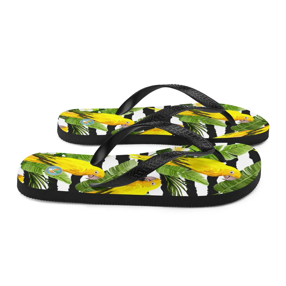 Yellow Parrots - Flip-Flops