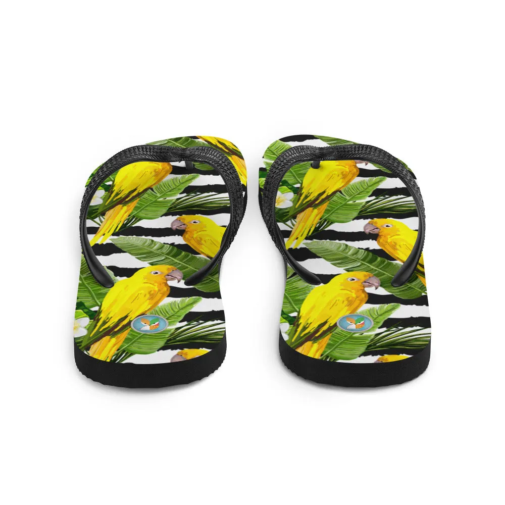 Yellow Parrots - Flip-Flops
