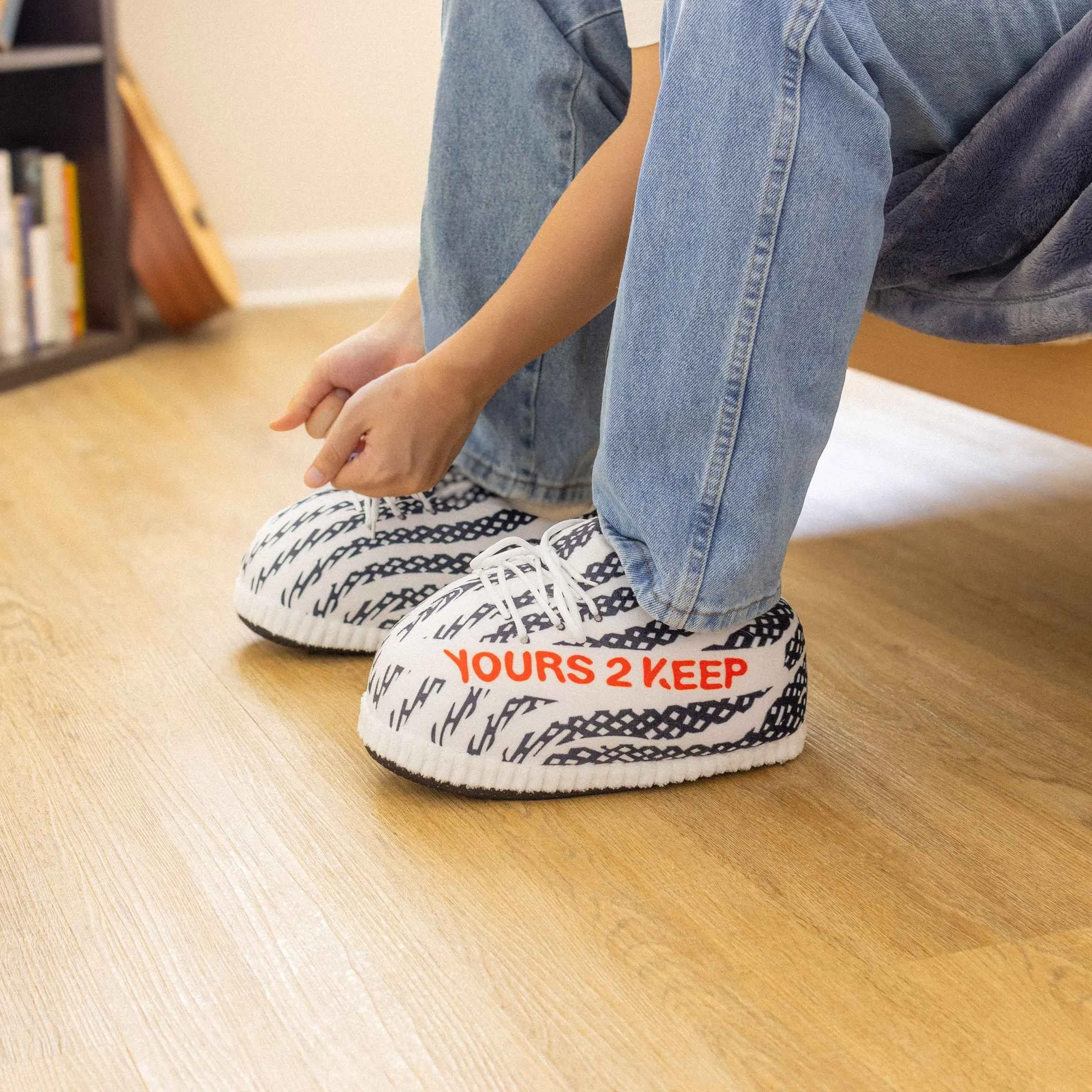 Zebra Sneaker Slipper